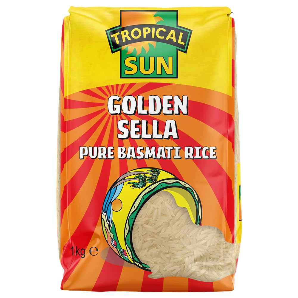 Tropical Sun Golden Sella Basmati Rice - Long Grain, Parboiled | 1KG
