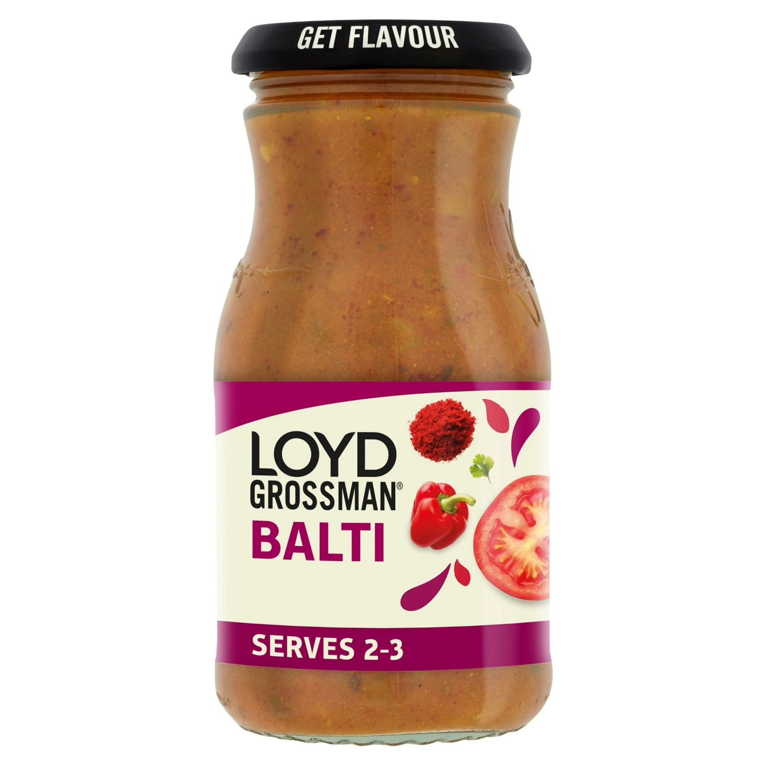 Loyd Grossman Indian Balti Curry Sauce - Medium Spice, Tomato & Pepper Blend, 350g 1