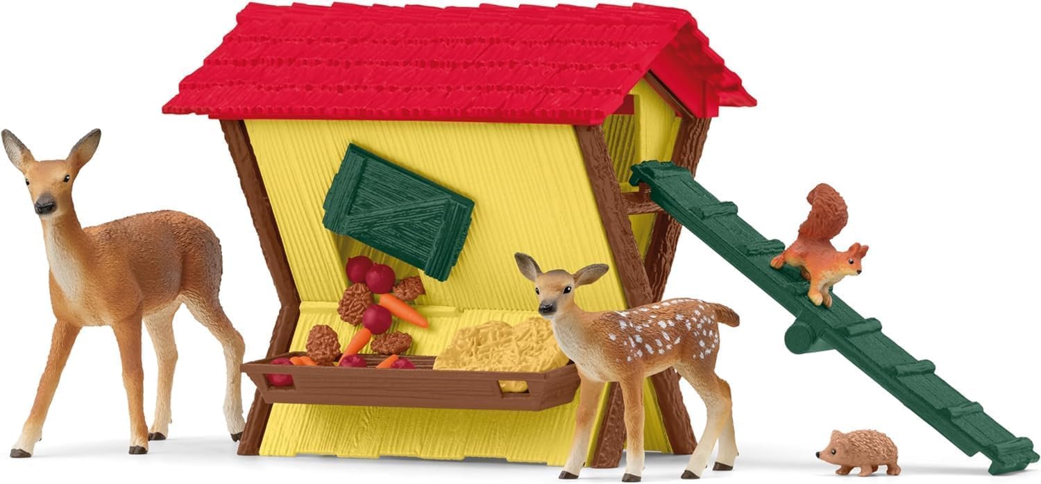 Schleich 42658 FARM WORLD Feeding the Forest Animals Playset | 39 Pieces | Ages 3+ 7