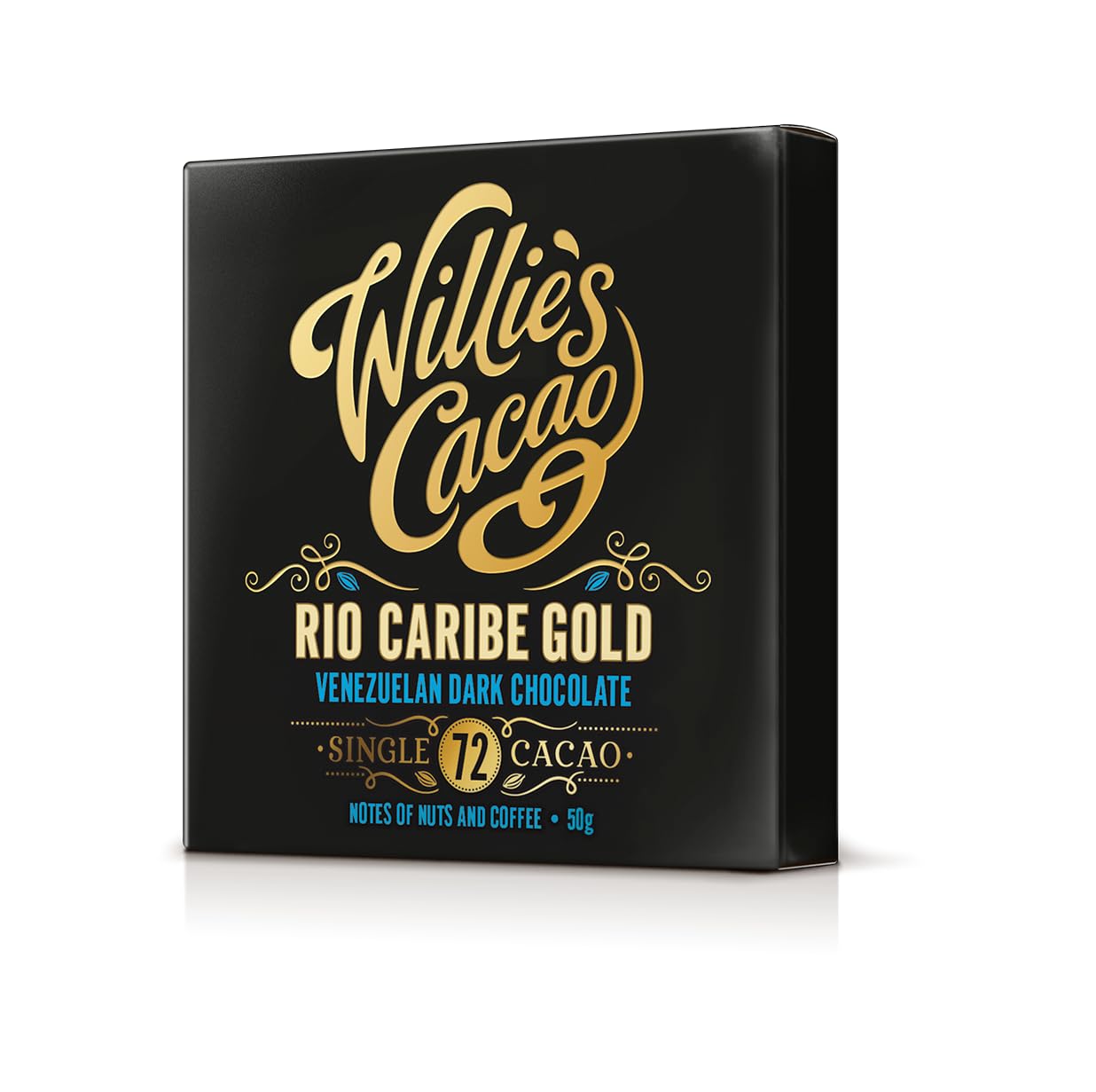 Willie's Cacao - Rio Caribe 72% Dark Chocolate Bar - 50g - Nutty, Coffee Notes