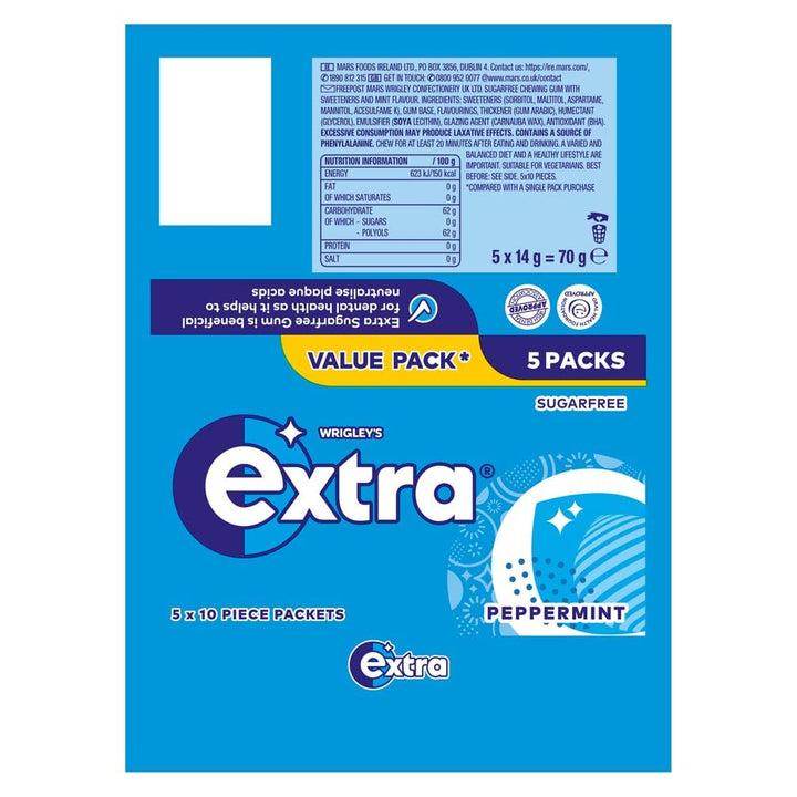 Extra - Peppermint Chewing Gum Sugar Free (84 g Multipack)