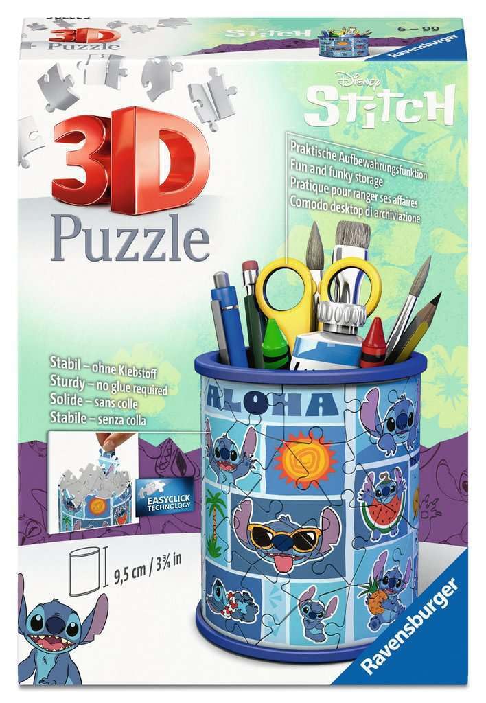 Ravensburger Disney Stitch Pencil Holder 54-Piece 3D Jigsaw Puzzle