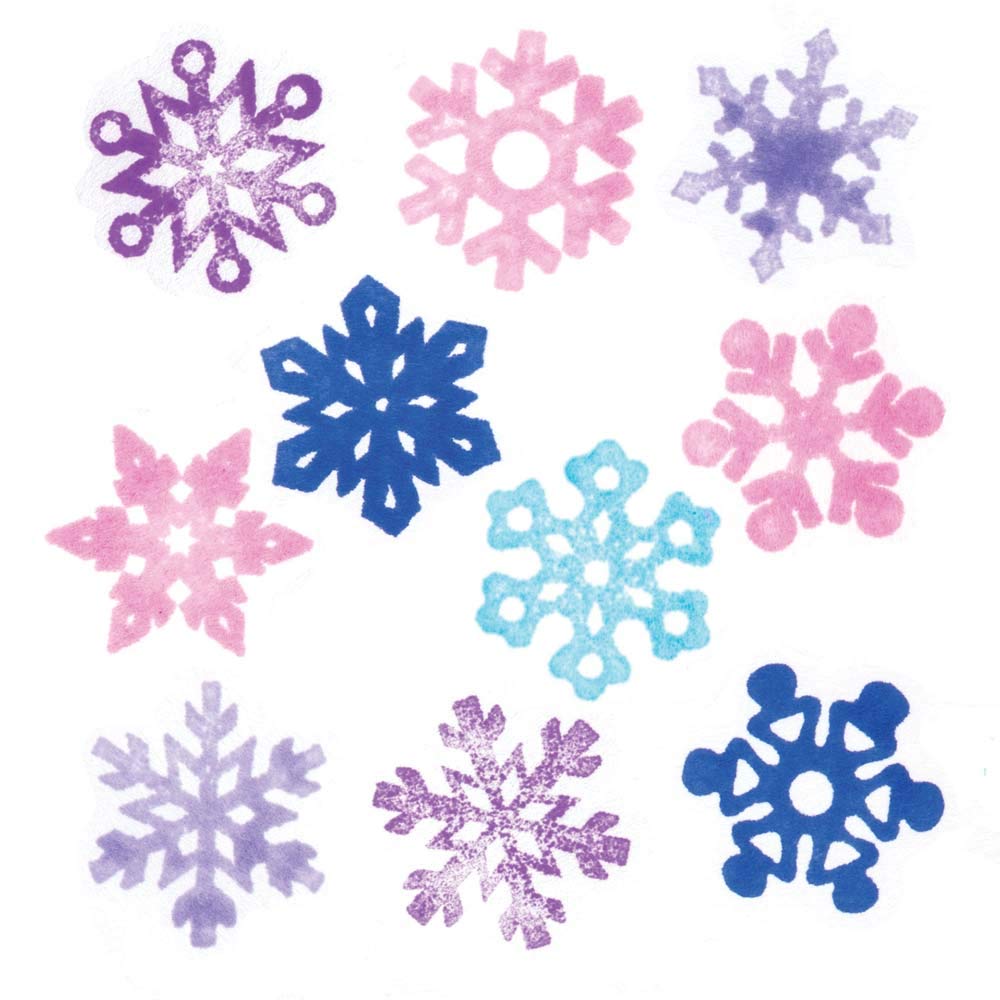Baker Ross AR771 Self-Inking Snowflake Stamps - Arts & Crafts for Kids 5