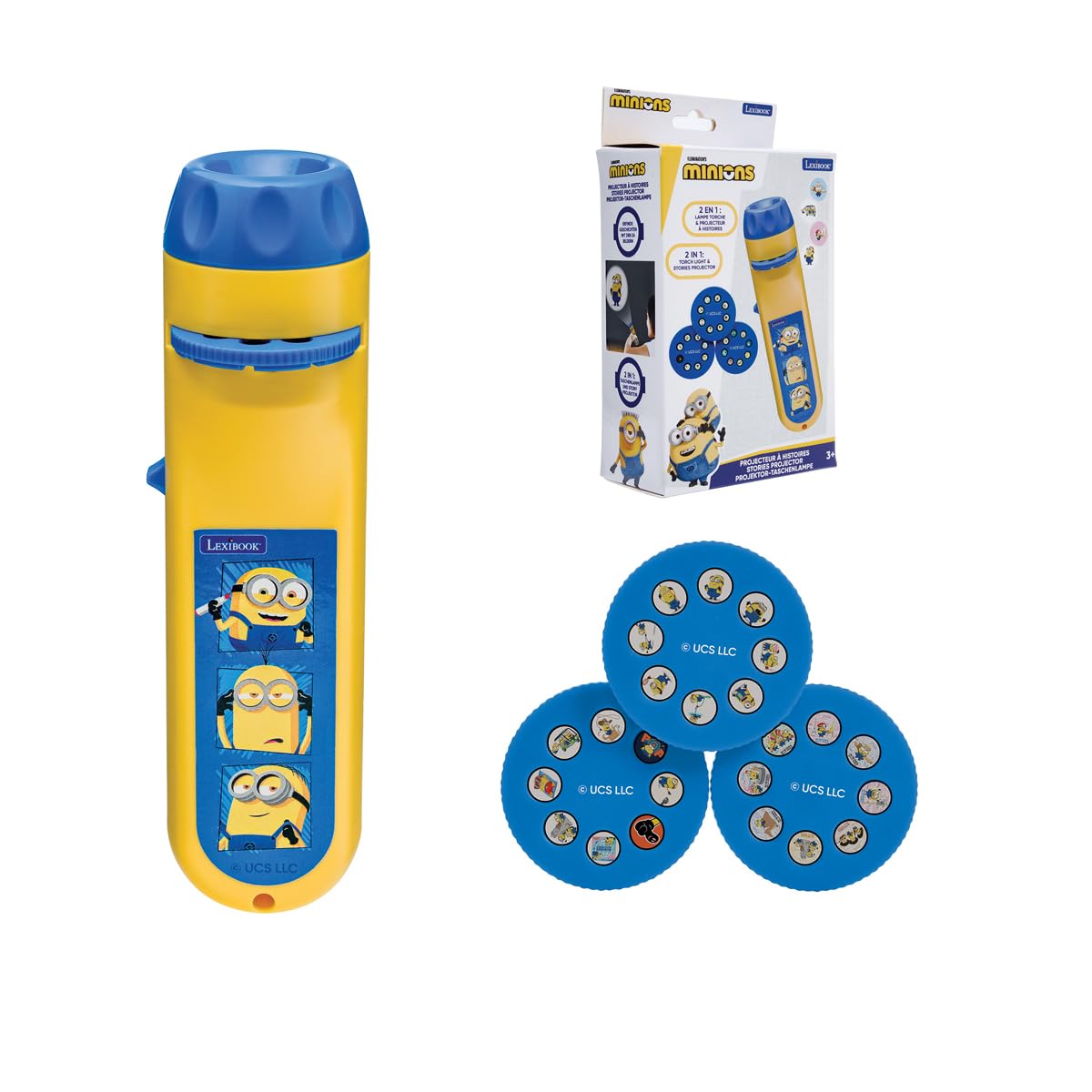 LEXIBOOK Despicable Me Minions Story Projector and Torch - Projects 24 Images, 2-in-1 Toy, Ages 3+ 1