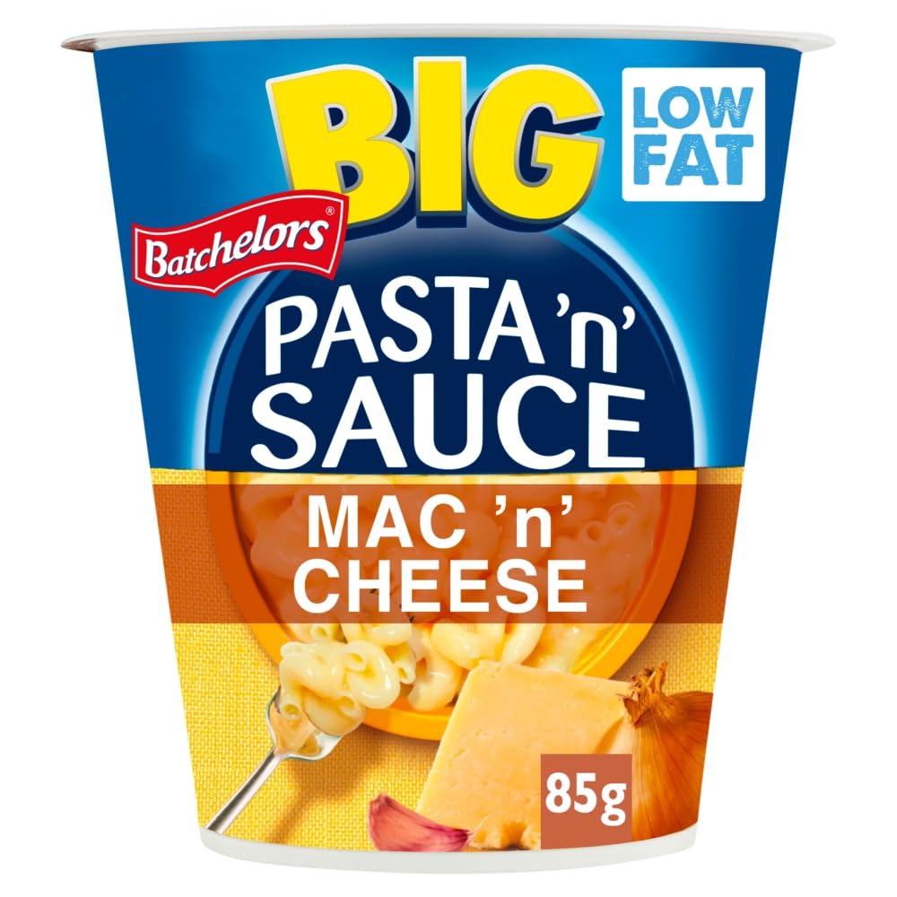 Batchelors Big Pasta 'n' Sauce Mac & Cheese Ready Meal Pot - 85 g (Pack of 4) | Vegetarian