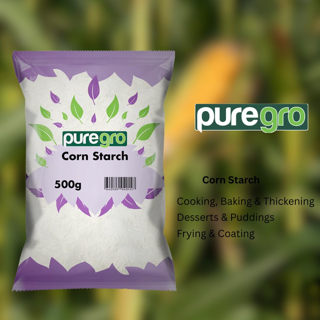 Puregro Corn Starch - Premium Quality Thickener for Cooking and Baking | 500g Powder 5