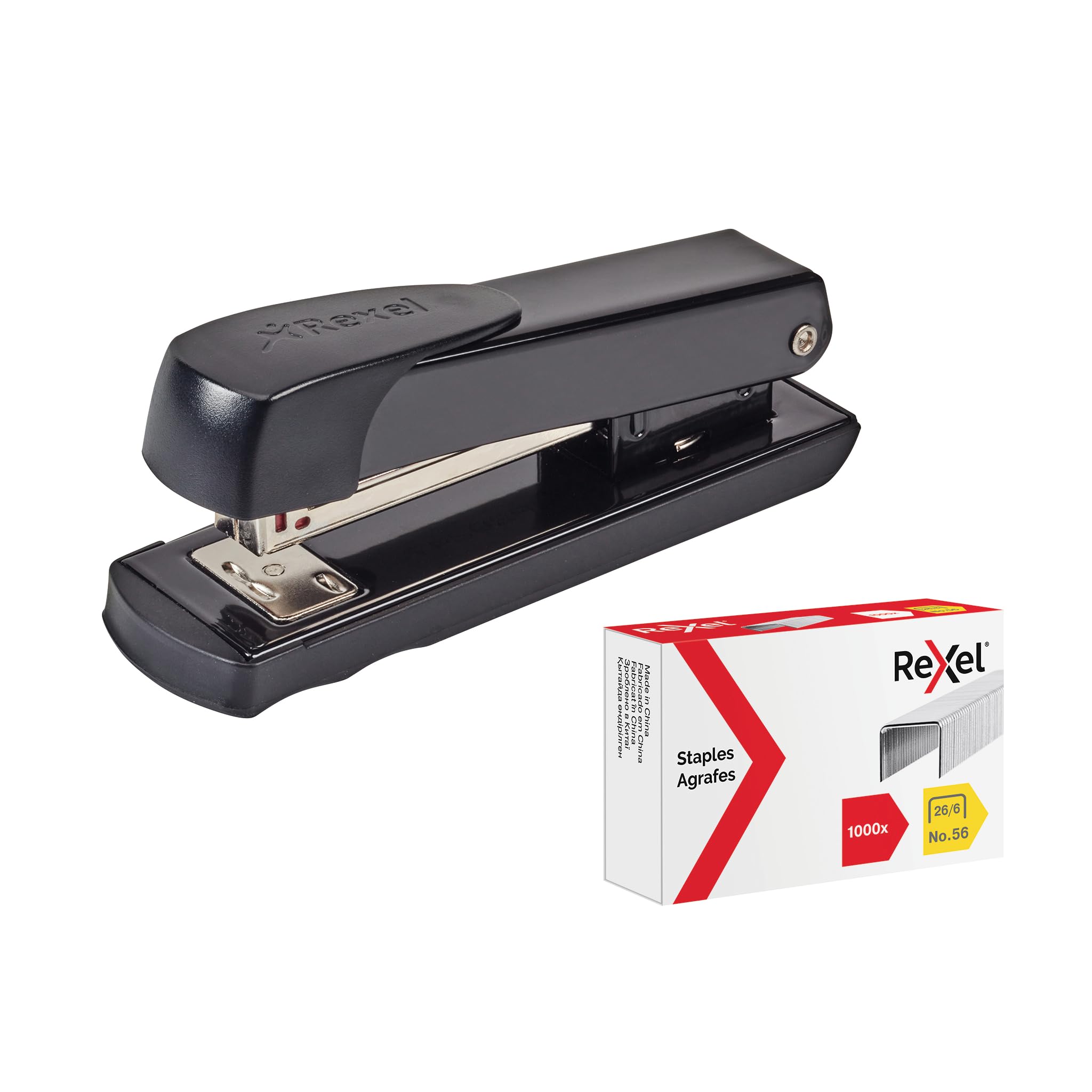 Rexel Meteor Half Strip Stapler - 20 Sheet Capacity | Metal Construction | Includes 1000 Staples