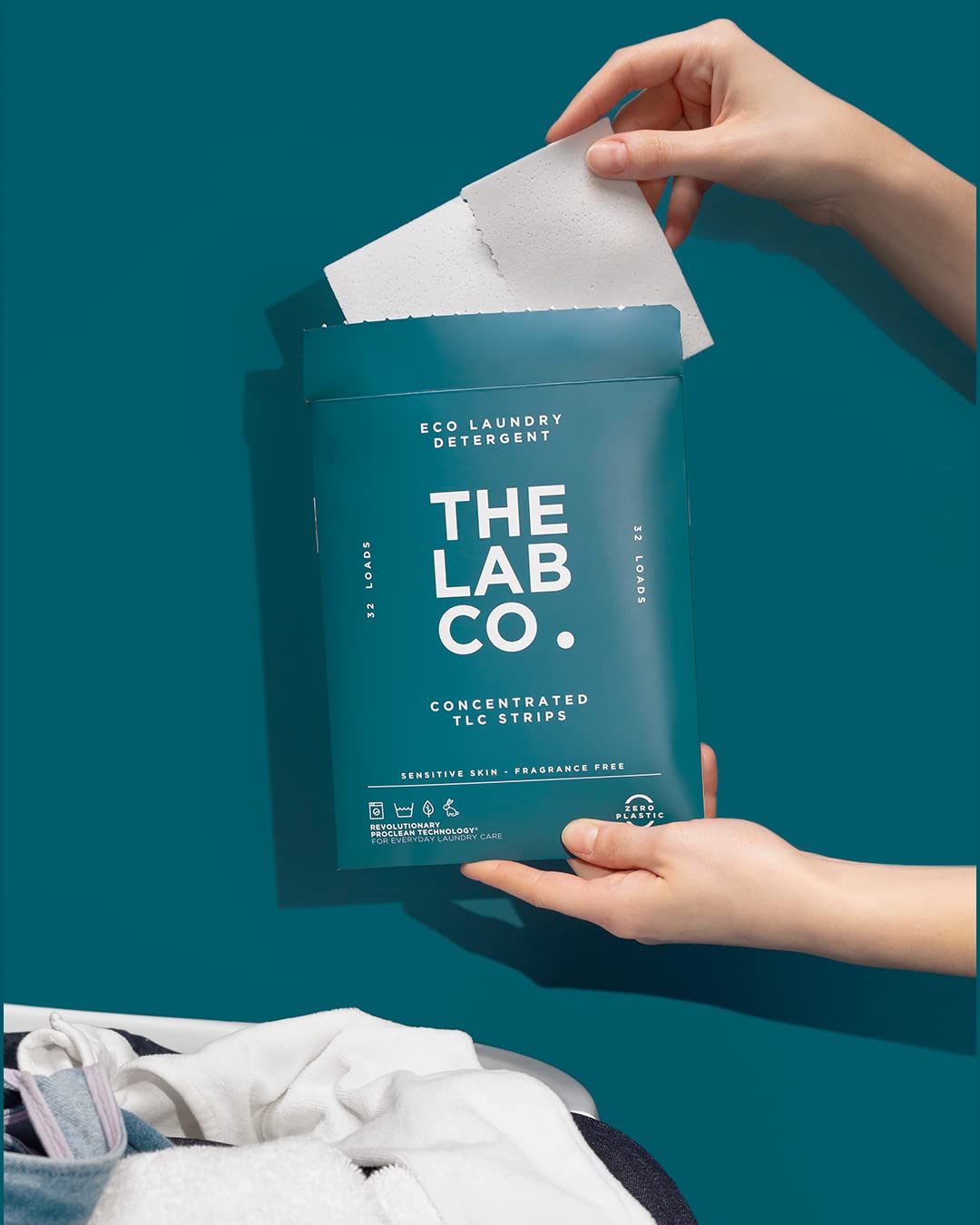 The Lab Co. - Laundry Detergent Strips (32 Loads, Fragrance Free) 5
