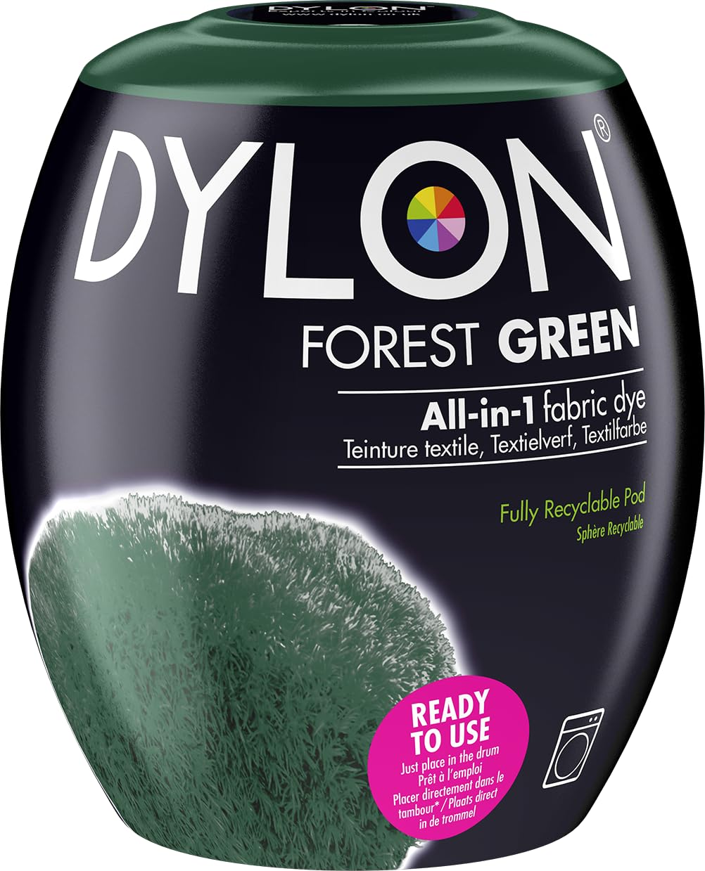 Dylon Washing Machine Fabric Dye Pod - Forest Green, 350g 1