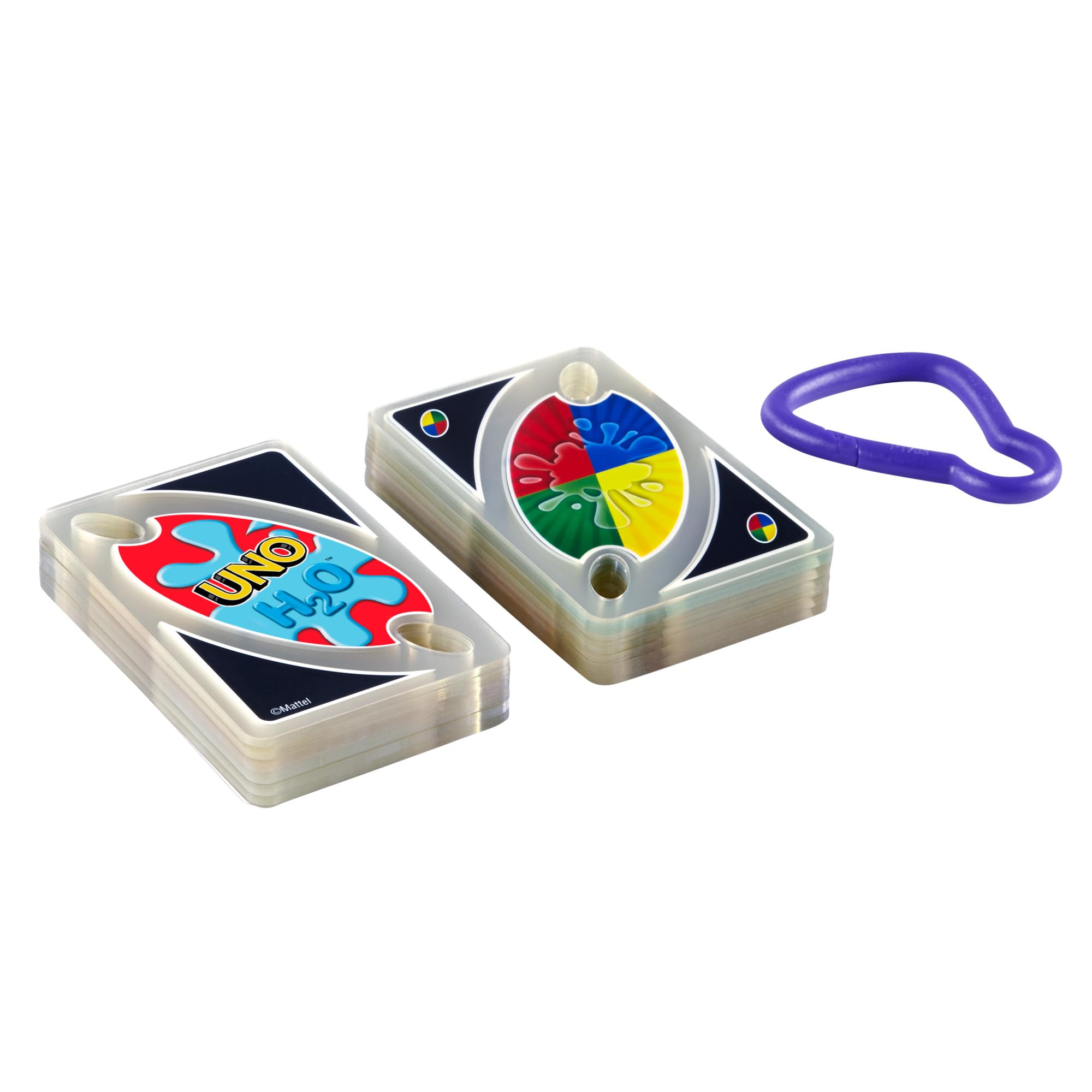 Mattel Games UNO H2O To Go Card Game with 108 Waterproof Plastic Cards 7