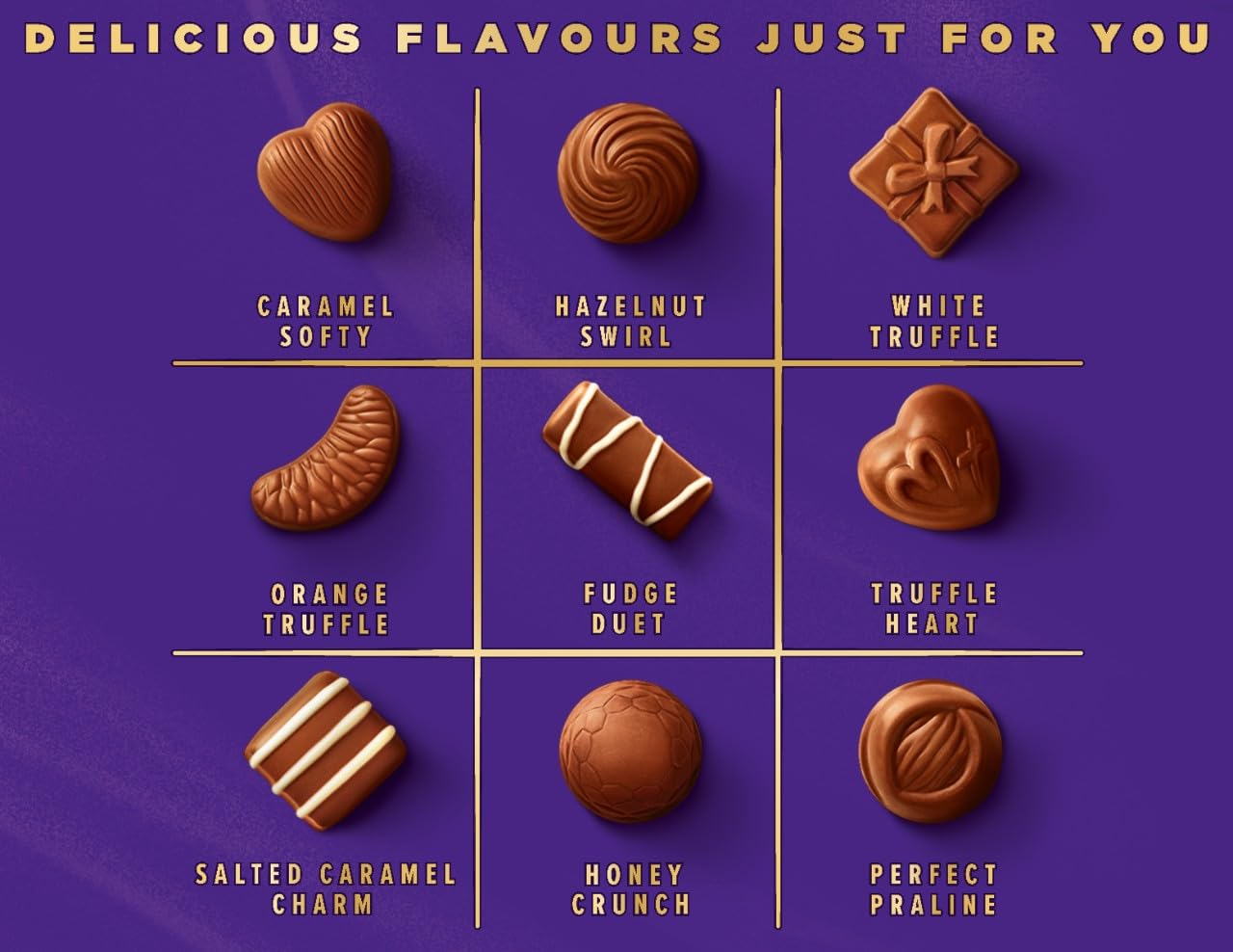 Cadbury Milk Tray Chocolate Box, 312g Assorted Milk Chocolates Gift Set 10