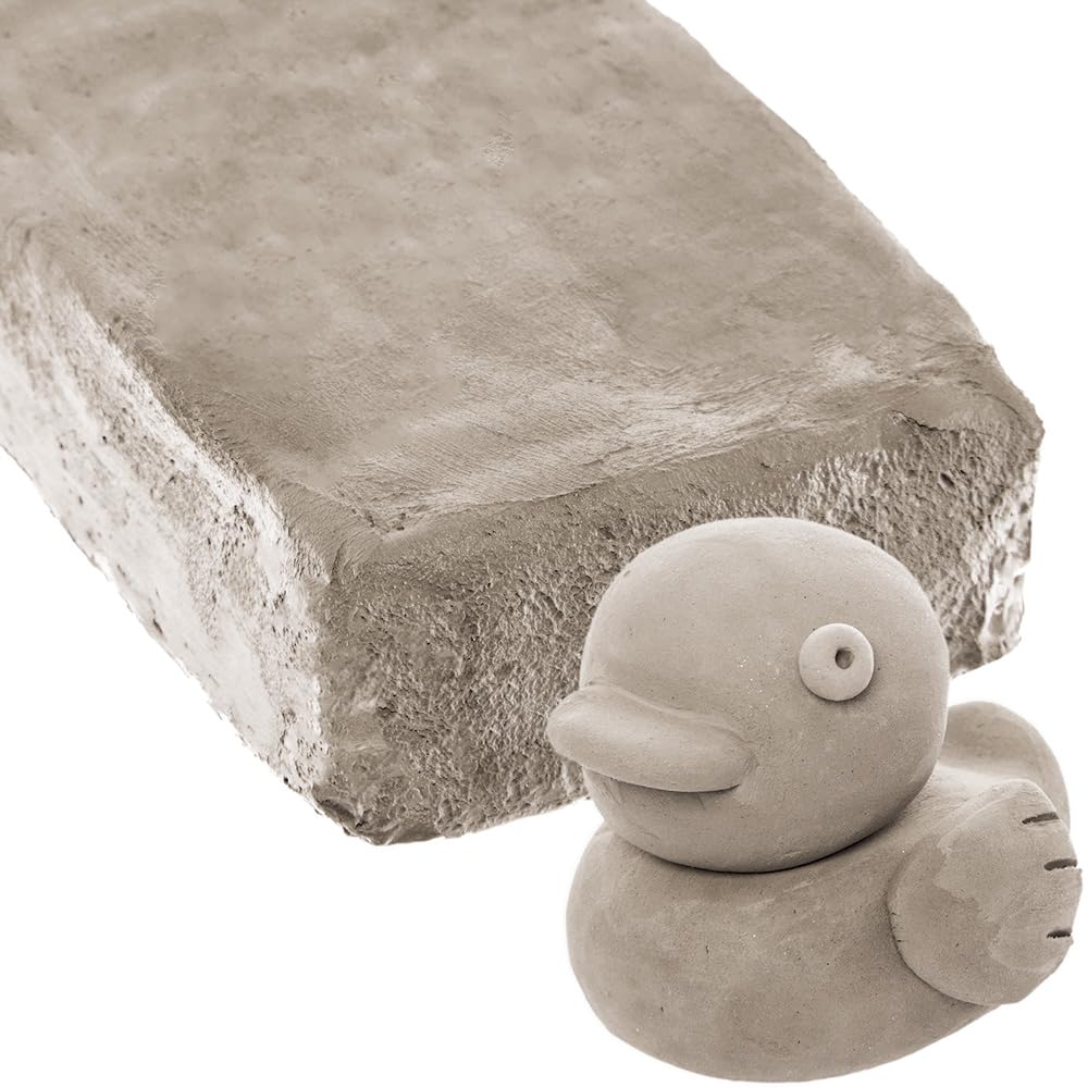 Baker Ross FX918 Grey Air Drying Clay - 1kg Pack | Soft Modelling Material for Pottery & Sculptures