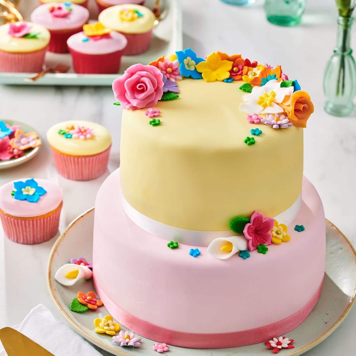 FunCakes Fondant Multipack Pastel Colors - 5 x 100g Vanilla Rolled Sugar Paste 3