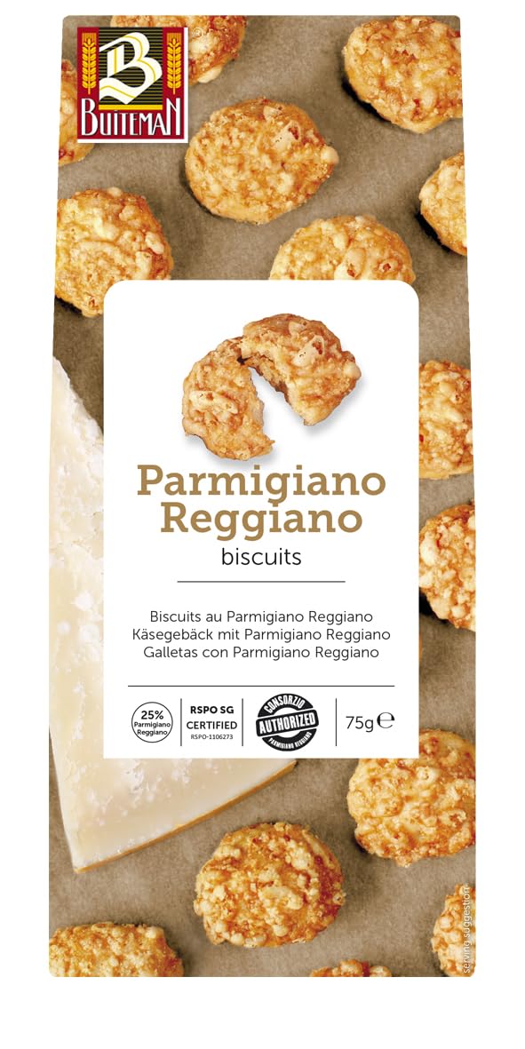 Buiteman Parmigiano Reggiano Biscuits - Oven Baked | 75g Pack
