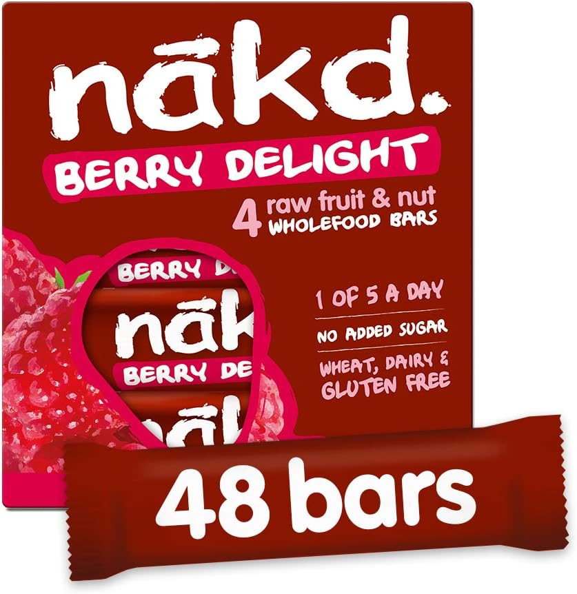 Nakd Berry Delight 35g Fruit & Nut Snack Bar - Case of 48 Raw, Vegan, Gluten-Free Bars 1