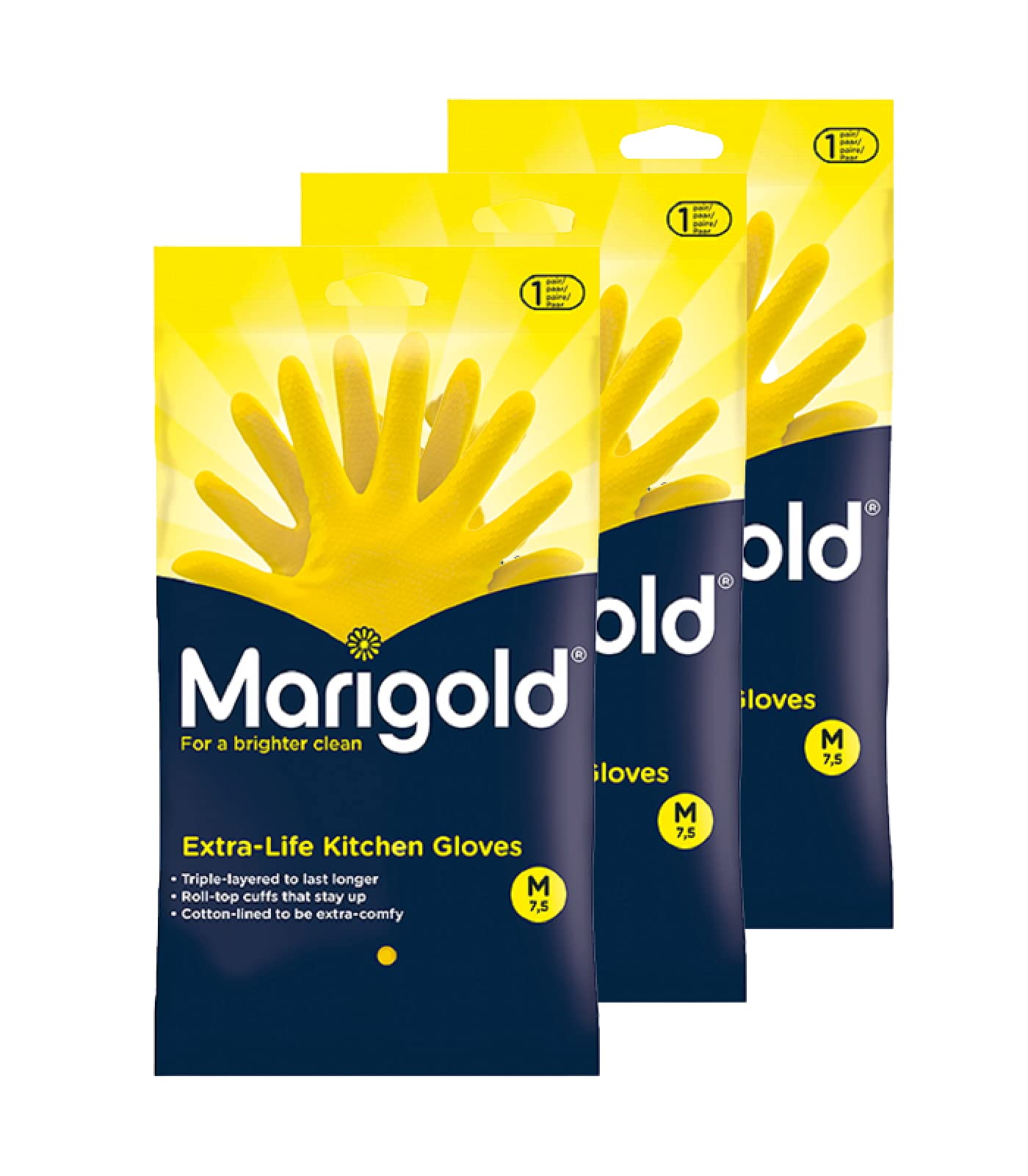 MARIGOLD - Extra Life Kitchen Glove Medium (Pack of 3) 7