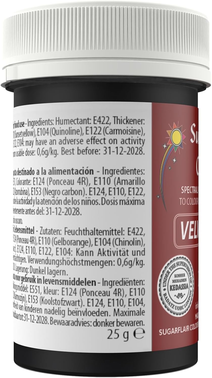 Sugarflair - Spectral Velvet Red Food Colouring Paste (25g) 3