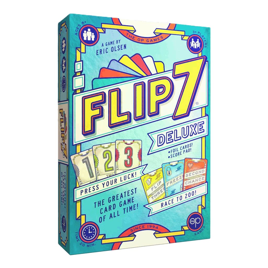 USAopoly Flip 7 Deluxe Party Card Game | Ages 8+ | 3+ Players | 20+ Min