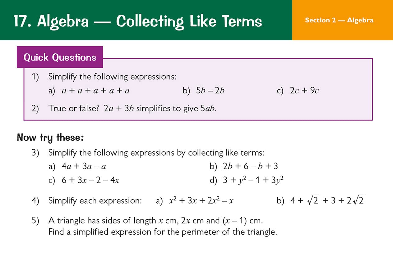 CGP GCSE Maths 9-1 Revision Question Cards - Foundation Arithmetic | Ages 15-16 | 96 Pages 5
