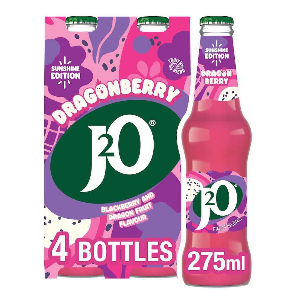 J2O Blackberry & Dragonfruit 275ml Bottle (Pack of 4) 1