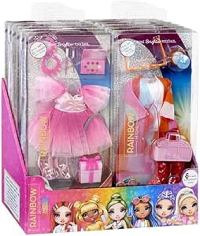 Rainbow High Fashion Pack - Random Assortment, Full Outfit with Shoes & Accessories