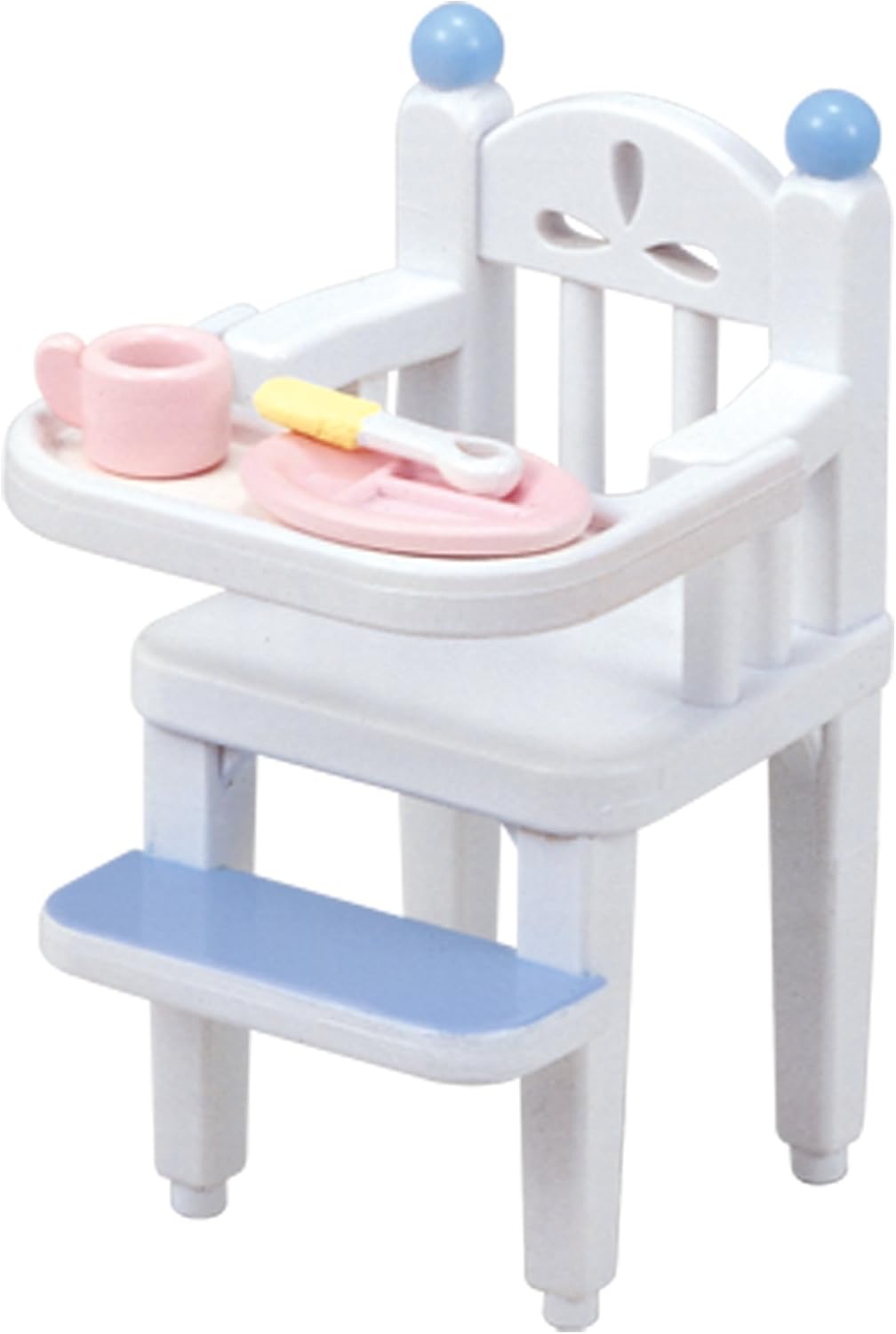 Sylvanian Families Baby High Chair - White with Blue Accents 2