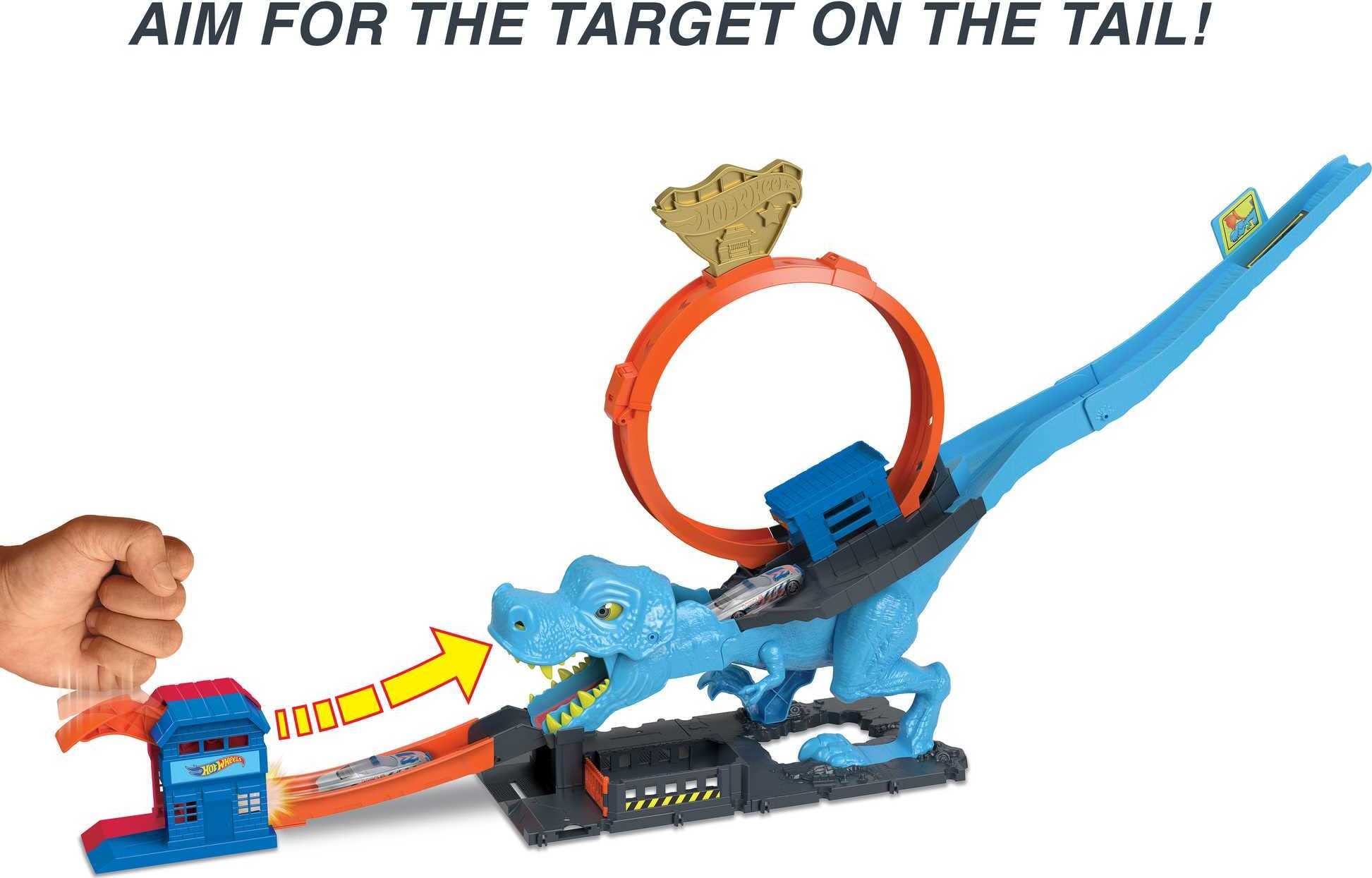 Hot Wheels City Racetrack - T-Rex Chomp Down Loop Stunt | Includes 1 Car | Ages 4+ 3