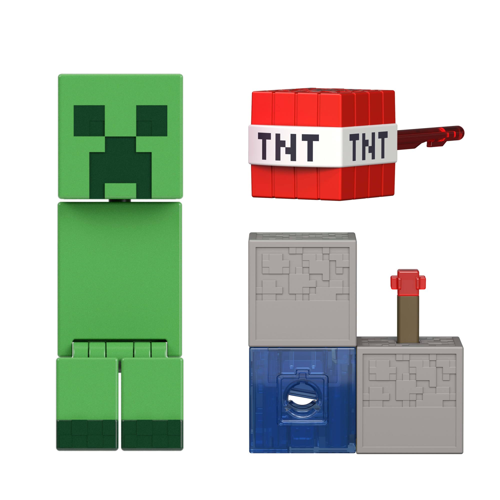 Mattel Minecraft Creeper Action Figure with Accessory & Redstone Building Piece | 3.25-in Scale 3