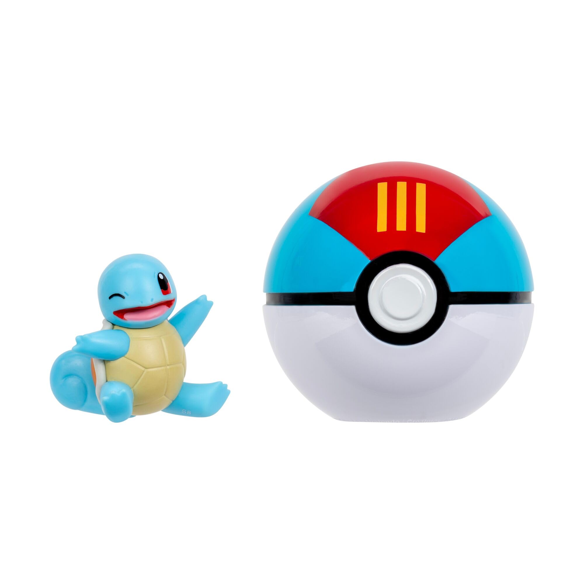 Pokémon Clip ‘N’ Go Squirtle and Lure Ball Set - 2-Inch Battle Figure | Classic Edition