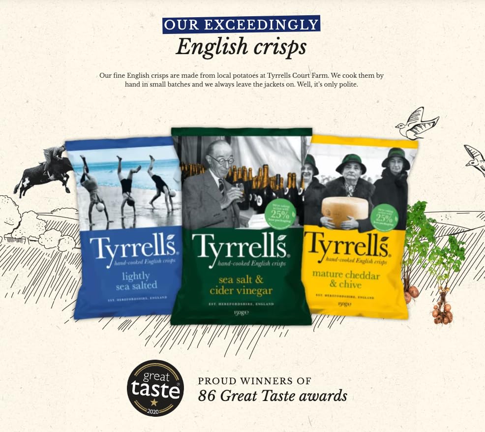 Tyrrells Smoked Paprika Sharing Crisps (150g) 2