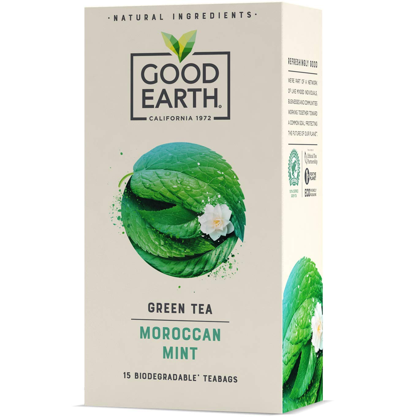 Good Earth Moroccan Mint Tea - Refreshing Green Tea with Spearmint, 15 Biodegradable Tea Bags 1