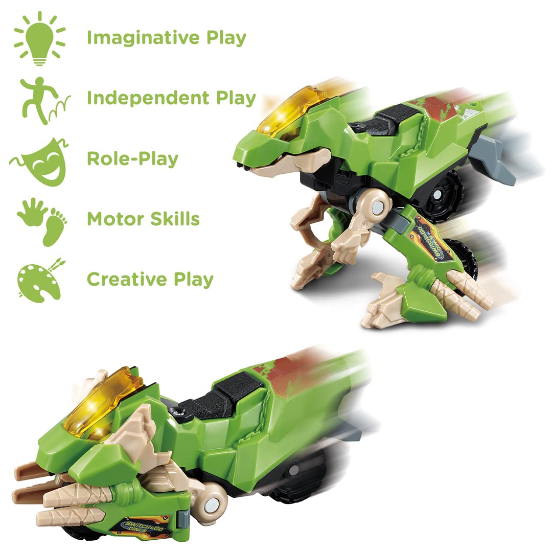 VTech Switch & Go Dinos Burnout The Velociraptor - 2-in-1 Motorcycle to Dinosaur Transforming Toy 9