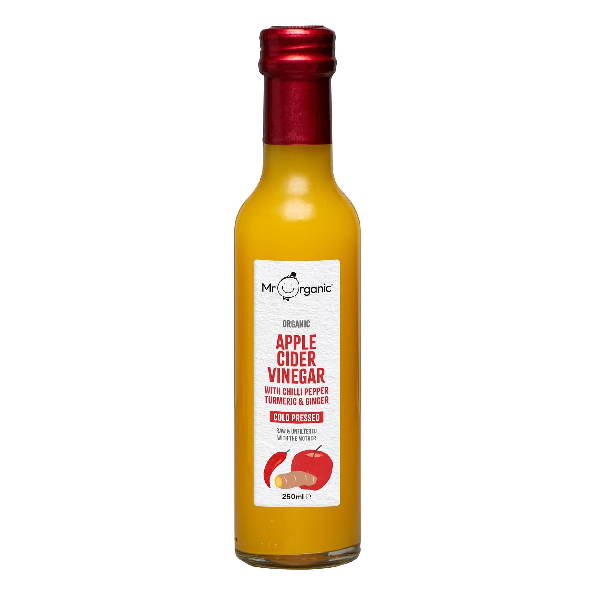 Mr Organic Apple Cider Vinegar with Turmeric, Chilli & Ginger - 250ml