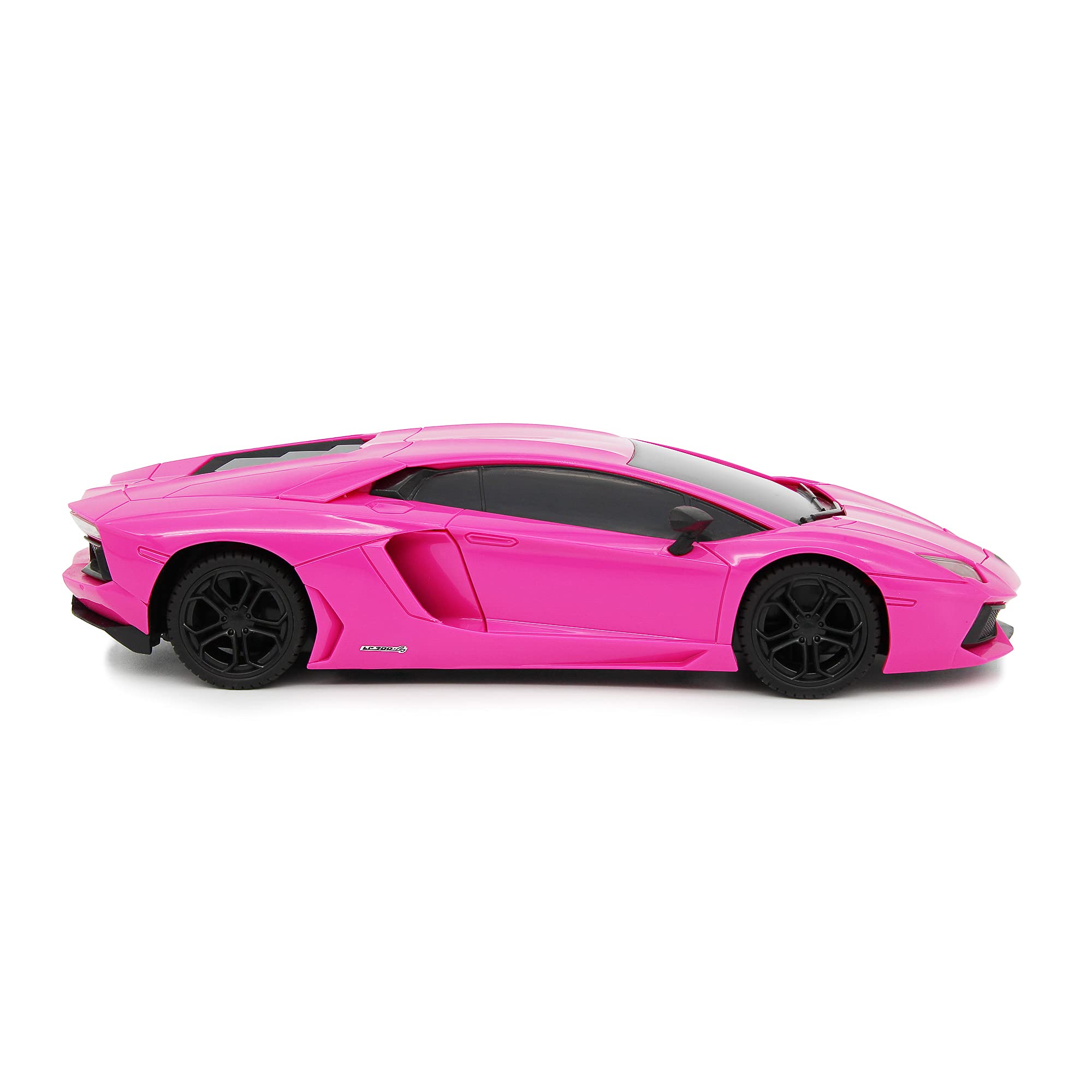 CMJ RC Cars Lamborghini Aventador LP700-4 Pink 1:24 Scale Remote Control Car - 2.4GHz Racing with Working Lights