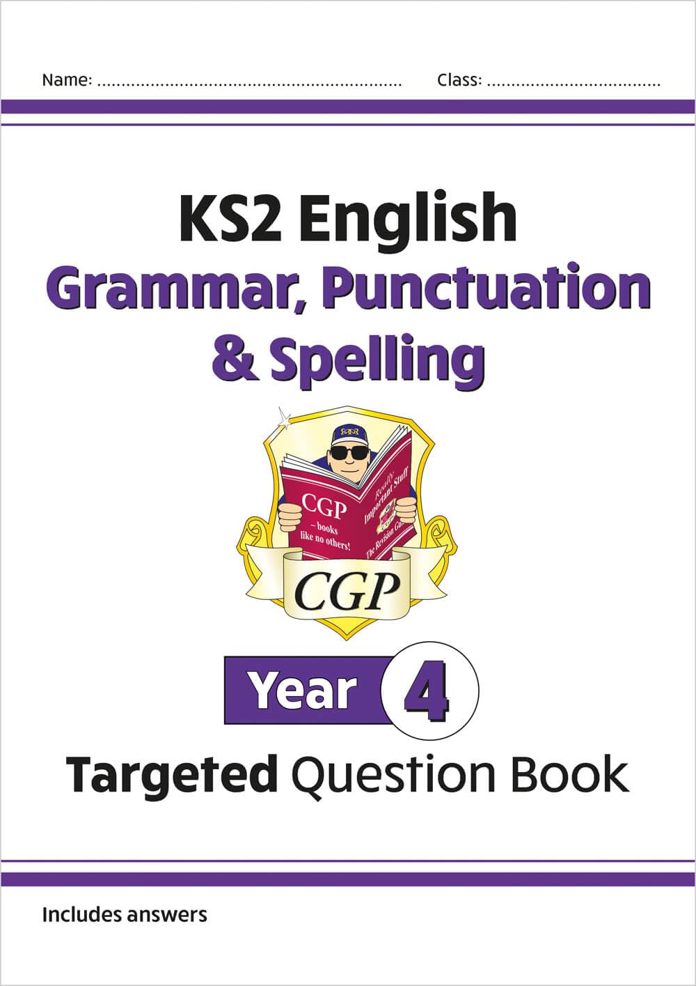 CGP KS2 English Targeted Question Book: Grammar, Punctuation & Spelling - Year 4 | Paperback | 2022
