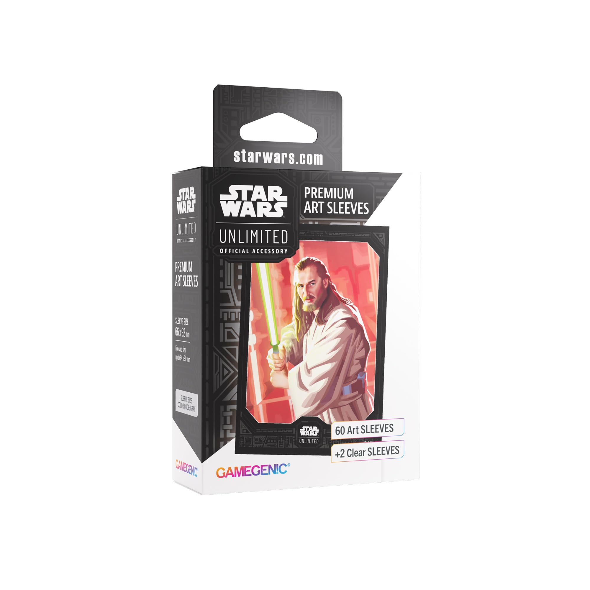 Gamegenic Star Wars: Unlimited Premium Art Sleeves Set 5 - Qui-Gon Jinn | 66x92mm | 62 Count 1