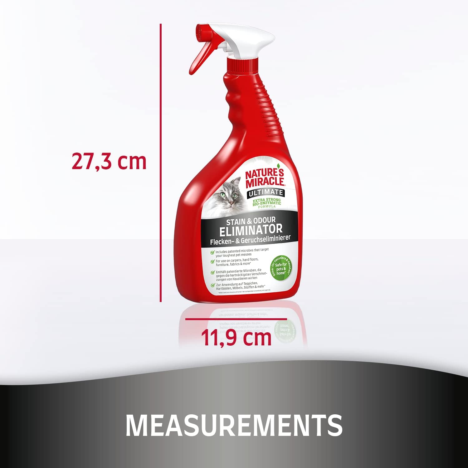 Nature's Miracle Ultimate Cat Stain & Odour Eliminator - Extra Strong Bio-Enzymatic Formula (1.03 kg) 3