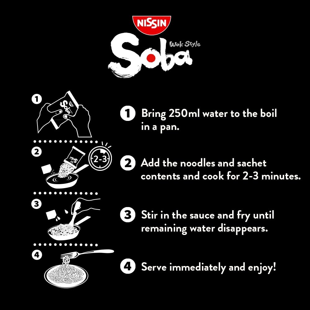NISSIN Soba Wok Style Classic Flavoured Instant Noodles - 109 g Packet (Pack of 9) 5