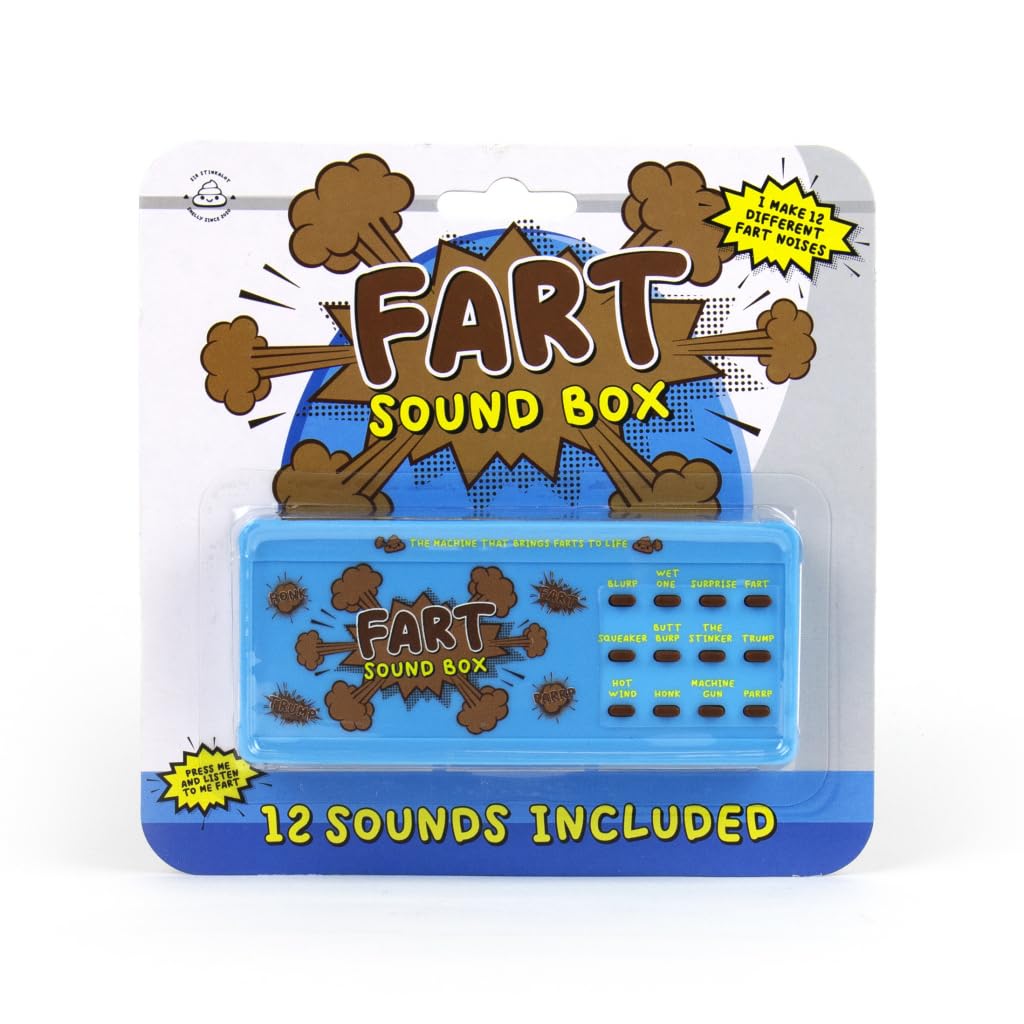 Gift Republic Fart Sound Box - 12 Unique Sounds | Compact Plastic Gag Toy | Blue
