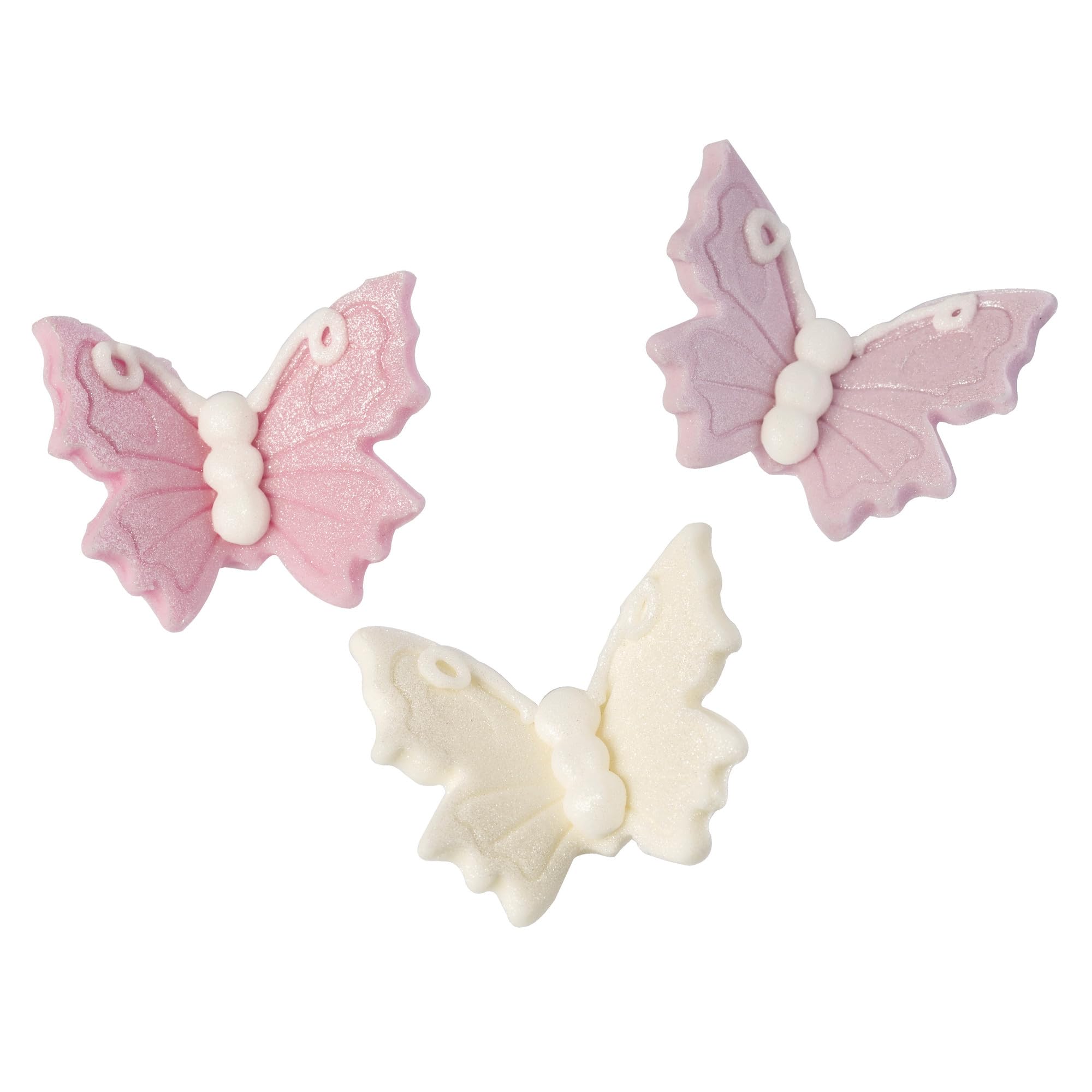 Culpitt Lustred Sugar Butterflies - 18 Edible Cake Decorations | Pastel Shades | 40mm 1