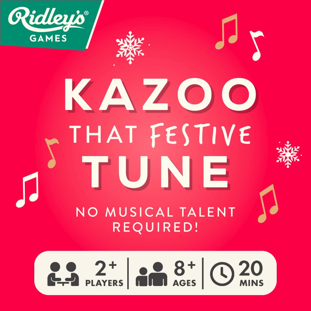 Ridley's Kazoo That Festive Tune Party Game | Ages 8+ | 2+ Players | 20 Min