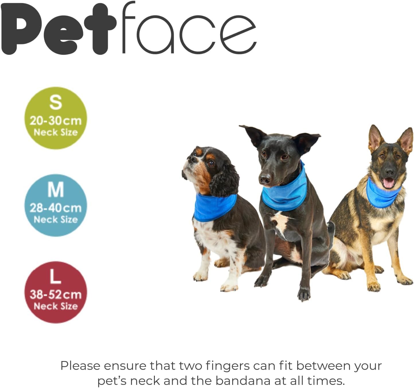 Petface Cooling Summer Pet Bandana - Water-Activated Cooling | Small Size | Blue 6