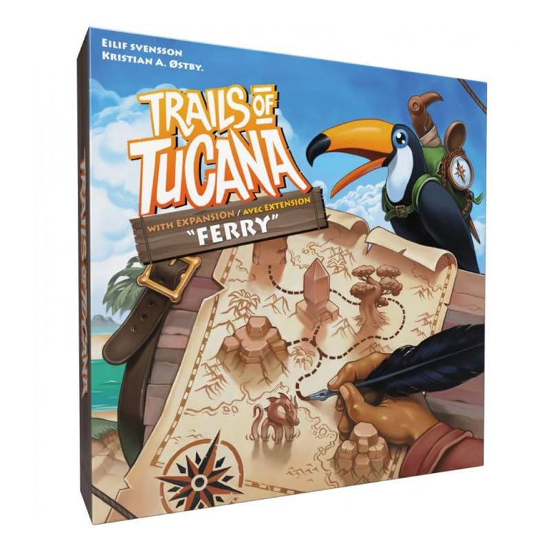 Matagot Trails of Tucana Board Game (incl. Ferry Extension) | Adult Strategy | Green/Brown 1