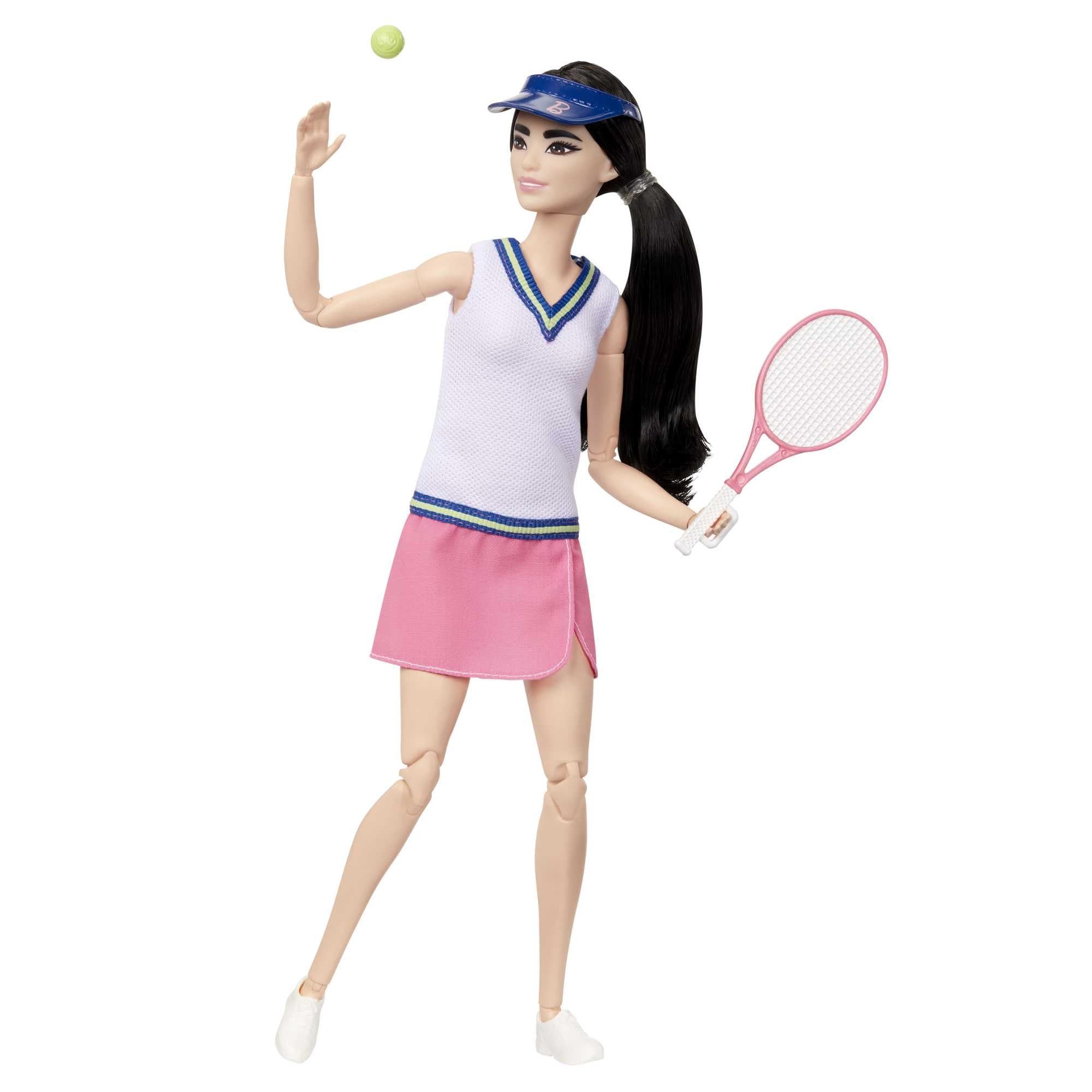 Barbie Career Tennis Player Doll - 22 Joints, Includes Racket & Ball, Ages 3+ 3
