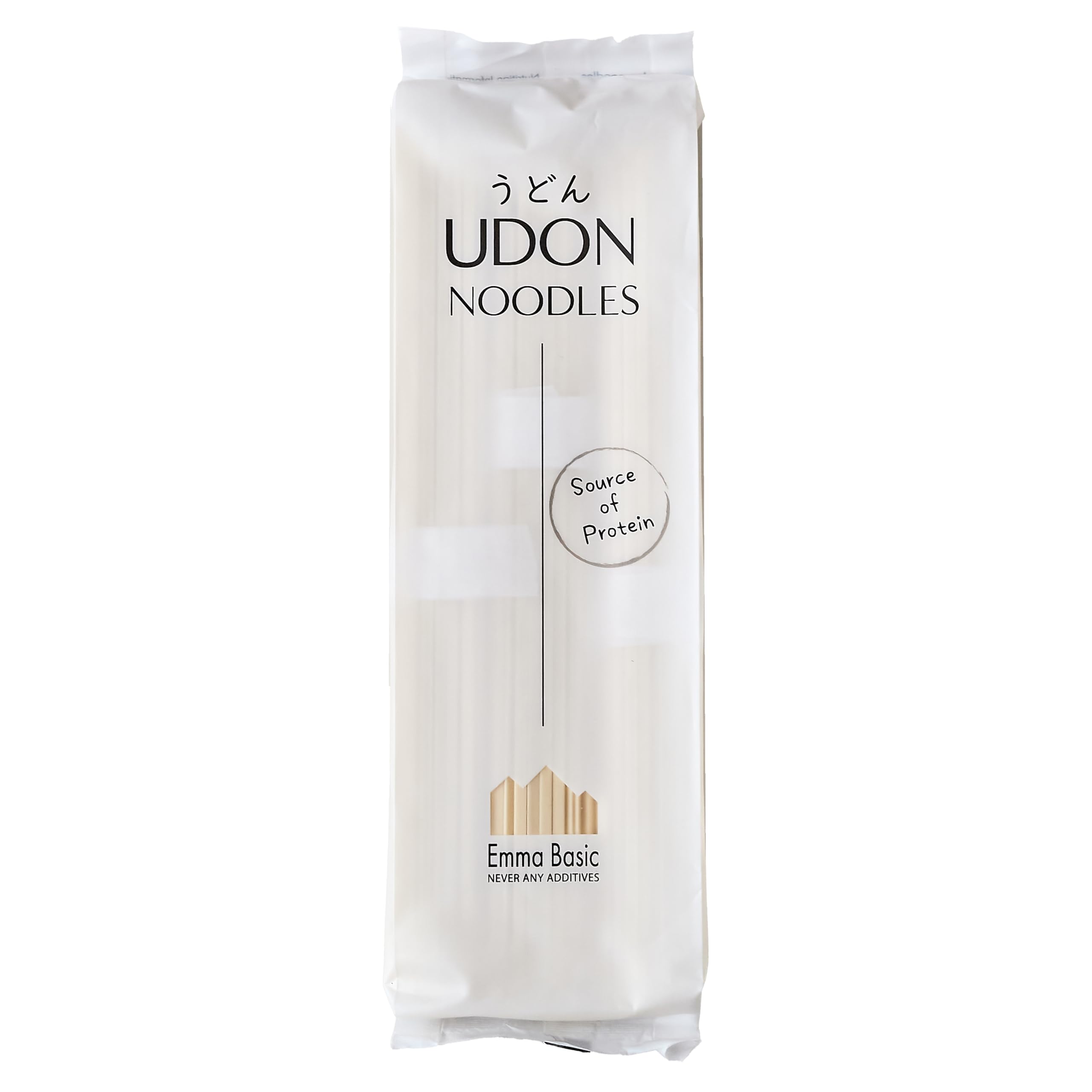 Emma Basic - Udon Noodles 250g | Japanese Style | Quick Cooking | 3 Portions | Source of Protein 1