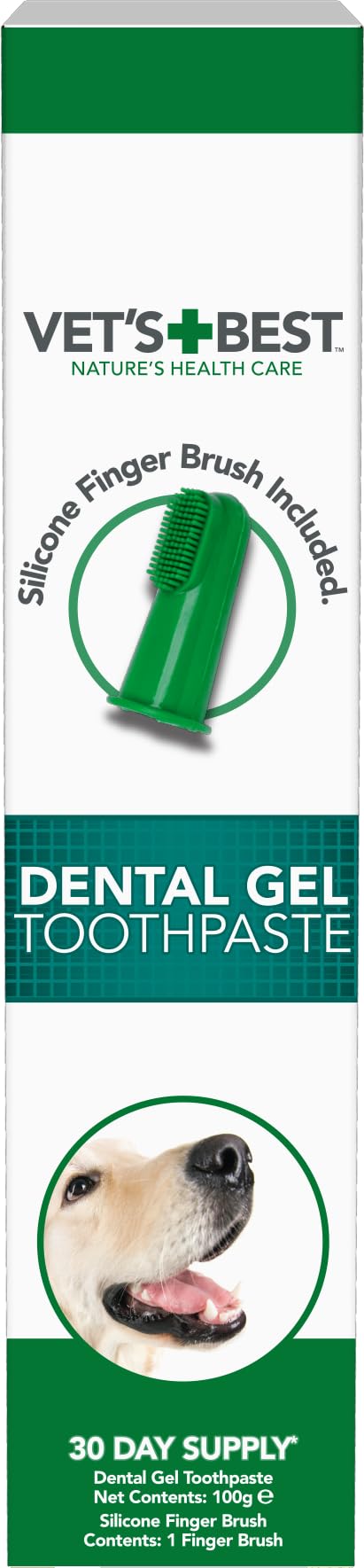 Vet's Best Dental Gel Toothpaste for Dogs - Reduces Plaque & Freshens Breath | 100g