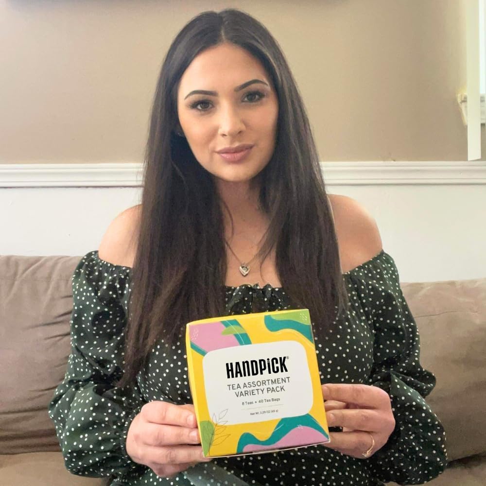 HANDPICK Tea Sampler Gift Box - 8 Flavors, 40 Tea Bags | English Breakfast, Green, Herbal 3