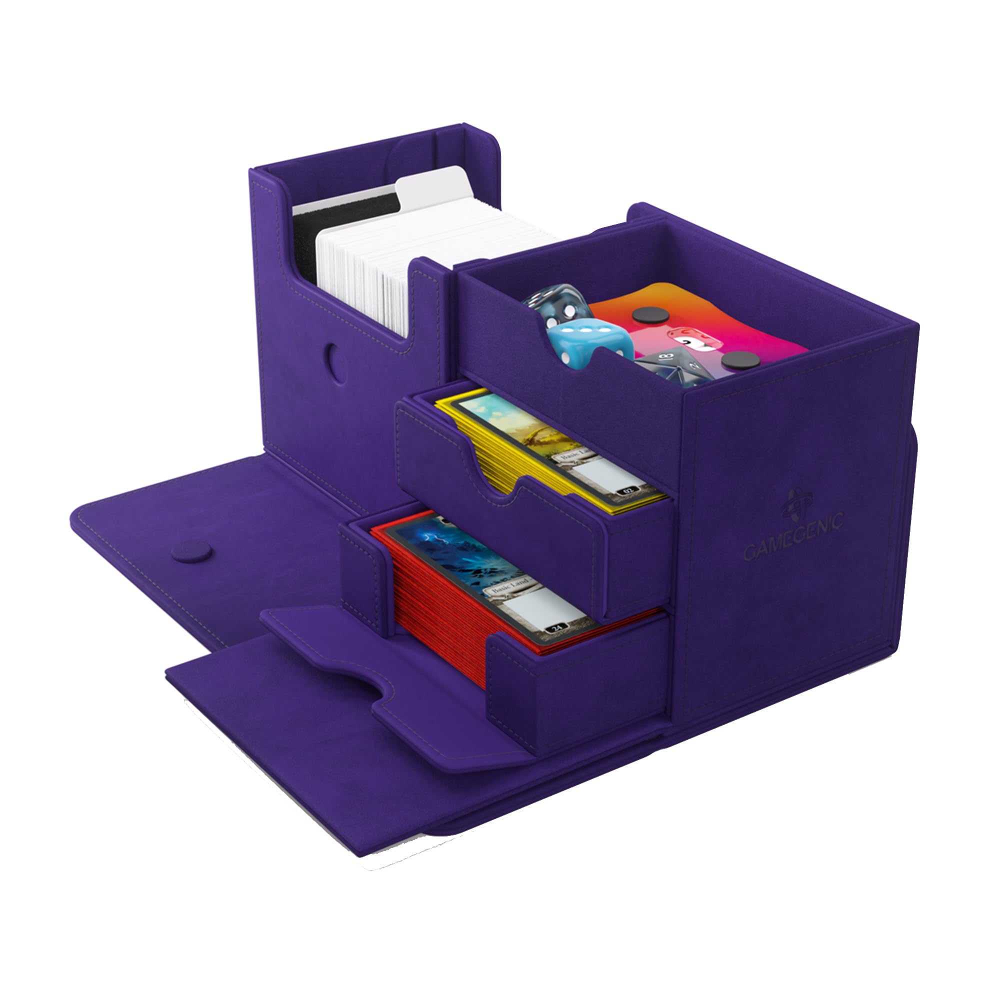 Gamegenic The Academic 133+ XL Premium Deck Box | Holds 133 Double-Sleeved Cards | Purple 4