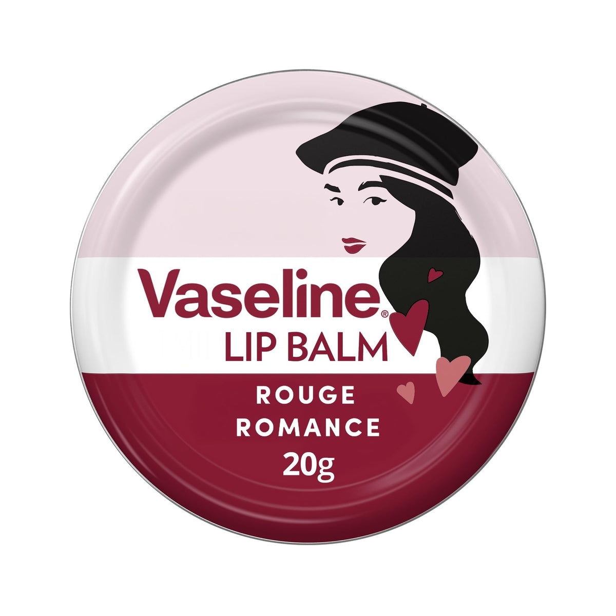 Vaseline x Emily in Paris Rouge Romance Lip Balm Tin - Limited Edition, Moisturizing, Glossy Finish