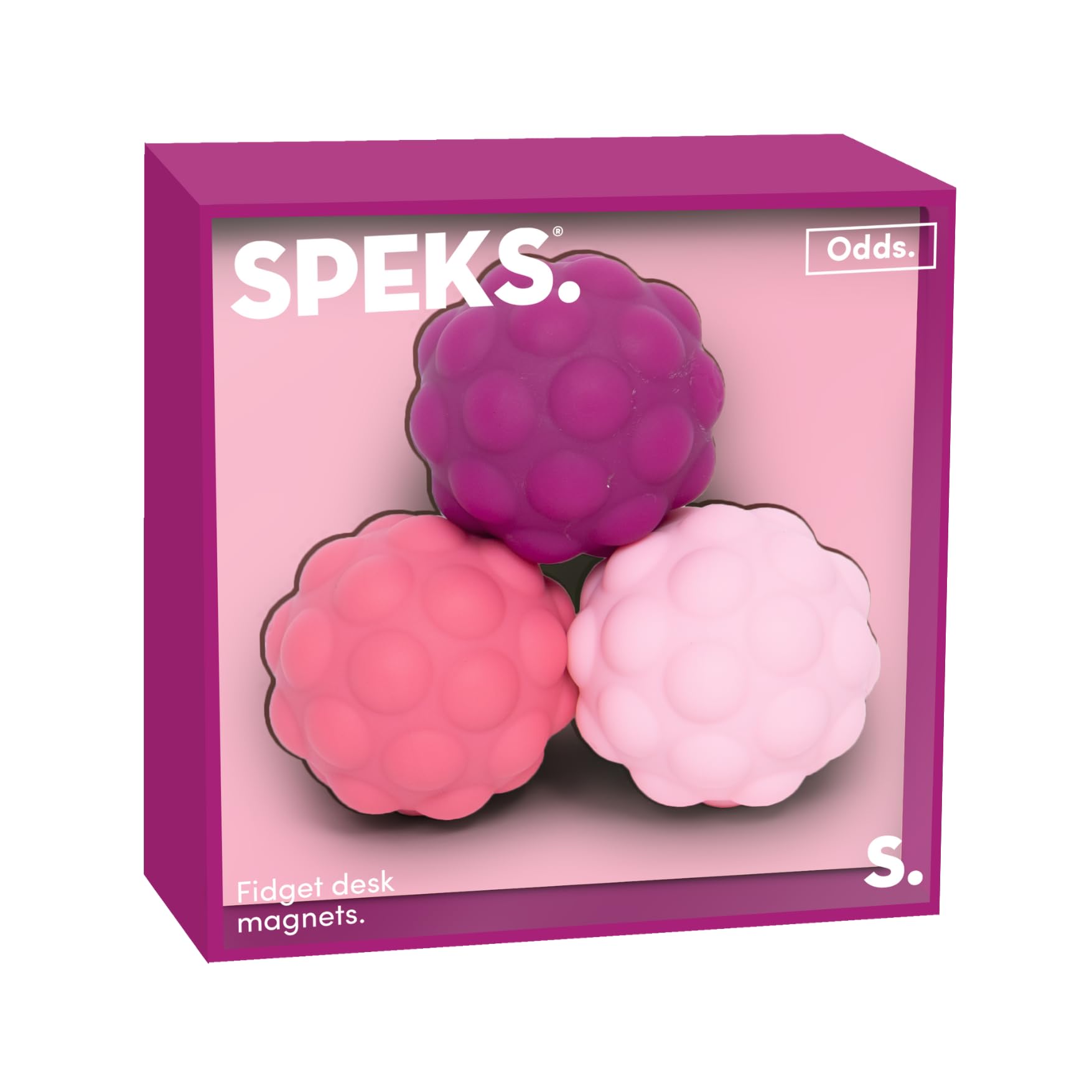 Speks Odds Soft Silicone Fidget Magnets - Silent Stress Relief | Textured Sensory Toy | Bumps Purple